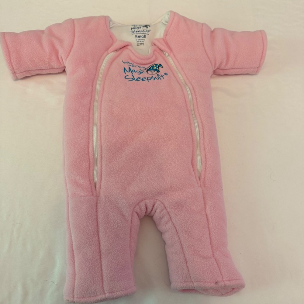 Baby Merlin's Magic Sleepsuit Pink Fleece Small 3-6 Months 12-18 lbs MSS-PS